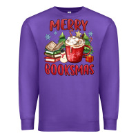 Purple merry booksmas Premium Sweatshirt - MaliasSmallBusiness