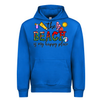 Cobalt the beach is my happy place Urban Hoodie - CowhideDigitalArt
