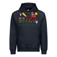 Navy the beach is my happy place Urban Hoodie - CowhideDigitalArt