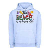 Pigment Grape Ice the beach is my happy place Urban Hoodie - CowhideDigitalArt
