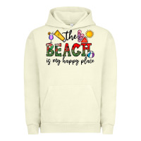Pigment Pistachio the beach is my happy place Urban Hoodie - CowhideDigitalArt