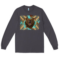 Smoke bear native American background Long Sleeve Tee - BarkalooDesign
