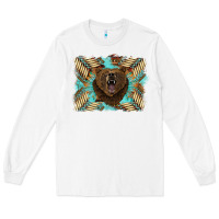 White bear native American background Long Sleeve Tee - BarkalooDesign