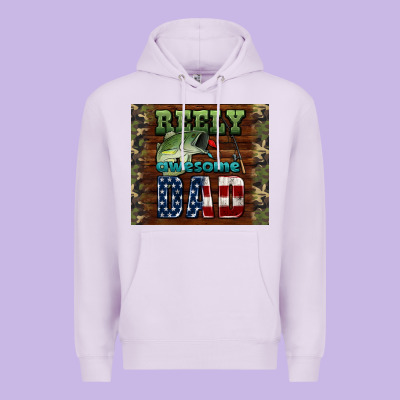 Reely Awesome Dad Premium Hoodie Designed By Hra Design Shop
