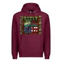 Burgundy reely awesome dad Premium Hoodie - HRA Design Shop