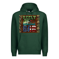 Sports Green reely awesome dad Premium Hoodie - HRA Design Shop