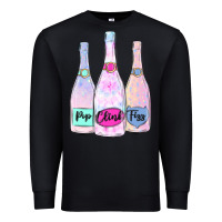 Black pop clink fizz champagne bubbly Premium Sweatshirt - MaliasSmallBusiness