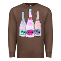 Pop Clink Fizz Champagne Bubbly Premium Sweatshirt | Teevron