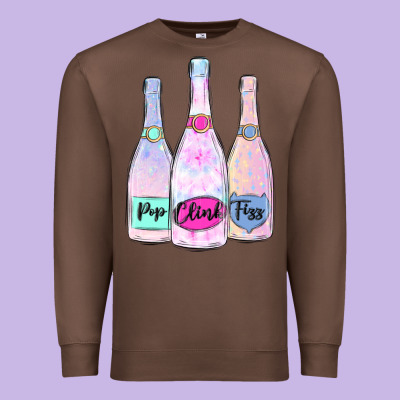 Premium Sweatshirt pop clink fizz champagne bubbly