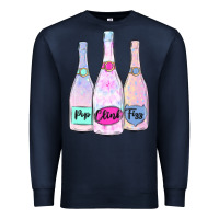 Navy pop clink fizz champagne bubbly Premium Sweatshirt - MaliasSmallBusiness