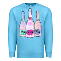 Ocean Blue pop clink fizz champagne bubbly Premium Sweatshirt - MaliasSmallBusiness