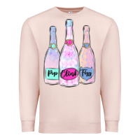 Pale Pink pop clink fizz champagne bubbly Premium Sweatshirt - MaliasSmallBusiness