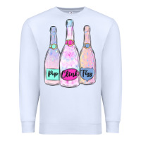 White pop clink fizz champagne bubbly Premium Sweatshirt - MaliasSmallBusiness