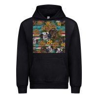 Black western two cute heifers seamless pattern Urban Hoodie - HRA Design Shop