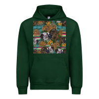 Forest Green western two cute heifers seamless pattern Urban Hoodie - HRA Design Shop
