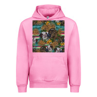 Fuchsia Pink western two cute heifers seamless pattern Urban Hoodie - HRA Design Shop