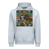 Heather Grey western two cute heifers seamless pattern Urban Hoodie - HRA Design Shop
