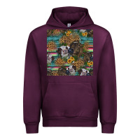 Mauve Wine western two cute heifers seamless pattern Urban Hoodie - HRA Design Shop
