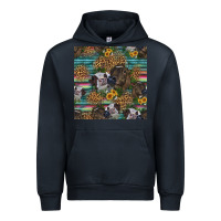 Navy western two cute heifers seamless pattern Urban Hoodie - HRA Design Shop