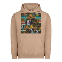 Pigment Burro western two cute heifers seamless pattern Urban Hoodie - HRA Design Shop