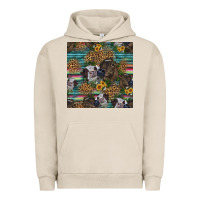 Western Two Cute Heifers Seamless Pattern Urban Hoodie | Teevron
