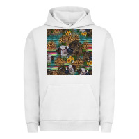 Pigment Lunar Rock western two cute heifers seamless pattern Urban Hoodie - HRA Design Shop