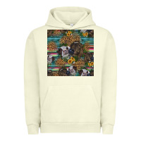 Pigment Pistachio western two cute heifers seamless pattern Urban Hoodie - HRA Design Shop