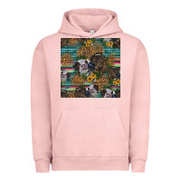Pigment Salmon western two cute heifers seamless pattern Urban Hoodie - HRA Design Shop