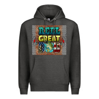 Charcoal Heather reel great dad Premium Hoodie - HRA Design Shop