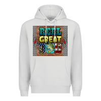 Dove Grey reel great dad Premium Hoodie - HRA Design Shop