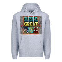 Heather Grey reel great dad Premium Hoodie - HRA Design Shop
