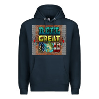 Navy reel great dad Premium Hoodie - HRA Design Shop