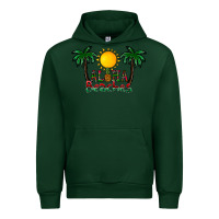 Forest Green aloha beaches Urban Hoodie - CowhideDigitalArt