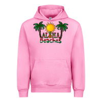 Fuchsia Pink aloha beaches Urban Hoodie - CowhideDigitalArt