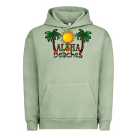 Pigment Oil Green aloha beaches Urban Hoodie - CowhideDigitalArt