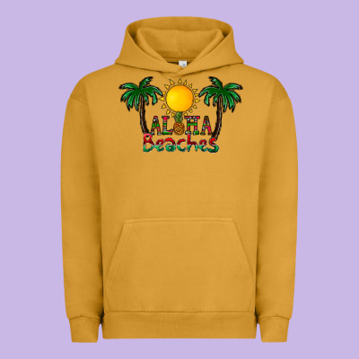Aloha Beaches Urban Hoodie Designed By Cowhidedigitalart