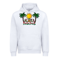 White aloha beaches Urban Hoodie - CowhideDigitalArt