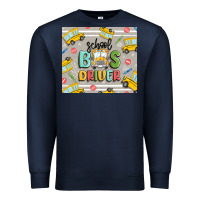Navy school bus driver Premium Sweatshirt - MaliasSmallBusiness