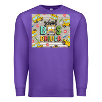 Purple school bus driver Premium Sweatshirt - MaliasSmallBusiness