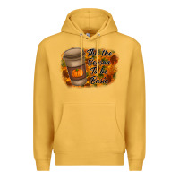 Mustard tis the season to be basic Premium Hoodie - RacoonDesign