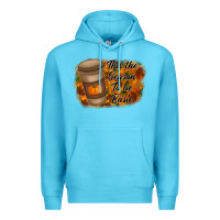 Ocean Blue tis the season to be basic Premium Hoodie - RacoonDesign