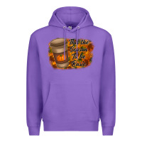 Purple tis the season to be basic Premium Hoodie - RacoonDesign