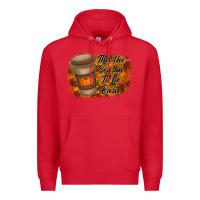 Red tis the season to be basic Premium Hoodie - RacoonDesign