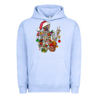 Pigment Grape Ice Christmas lights and skeleton Urban Hoodie - FaDigitalArtStudio