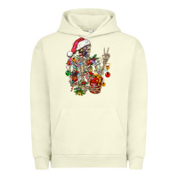 Pigment Pistachio Christmas lights and skeleton Urban Hoodie - FaDigitalArtStudio