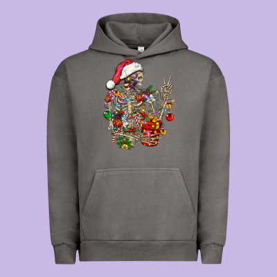 Christmas Lights And Skeleton Urban Hoodie Designed By Fadigitalartstudio