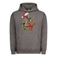 Pigment Tornado Christmas lights and skeleton Urban Hoodie - FaDigitalArtStudio