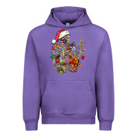 Tulip Christmas lights and skeleton Urban Hoodie - FaDigitalArtStudio