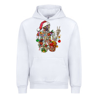 White Christmas lights and skeleton Urban Hoodie - FaDigitalArtStudio