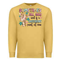 Antique Gold sometimes all you need is a different point of  vi Premium Sweatshirt - MaliasSmallBusiness